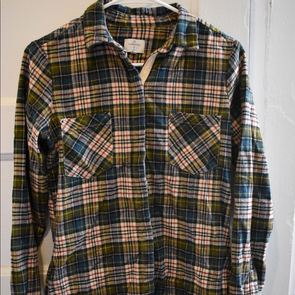 Alternative Multicolor Plaid Button Down Dress